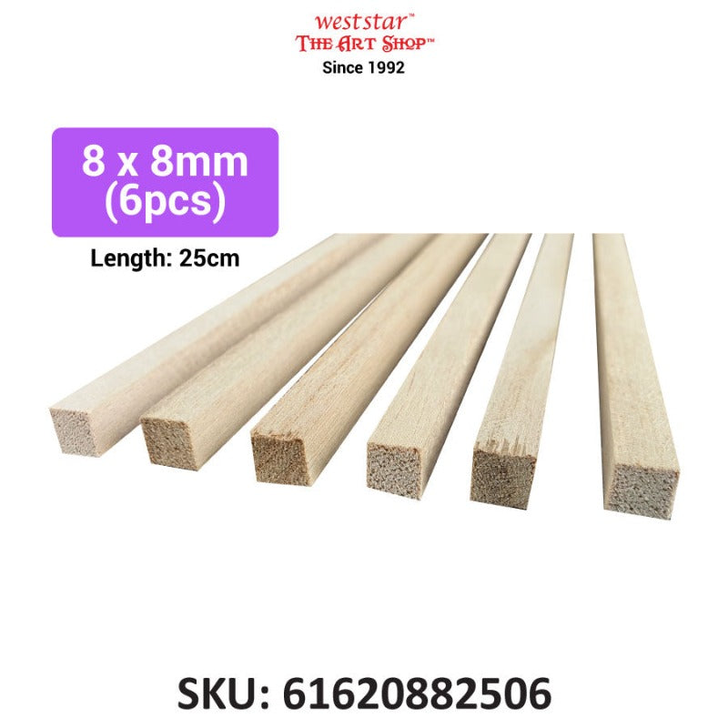 Paulownia Wood Stick , Lightweight, Strong | 25cm length