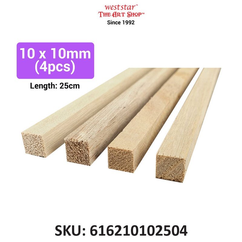 Paulownia Wood Stick , Lightweight, Strong | 25cm length