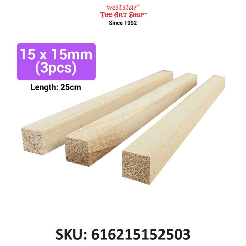 Paulownia Wood Stick , Lightweight, Strong | 25cm length