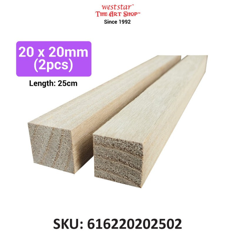 Paulownia Wood Stick , Lightweight, Strong | 25cm length