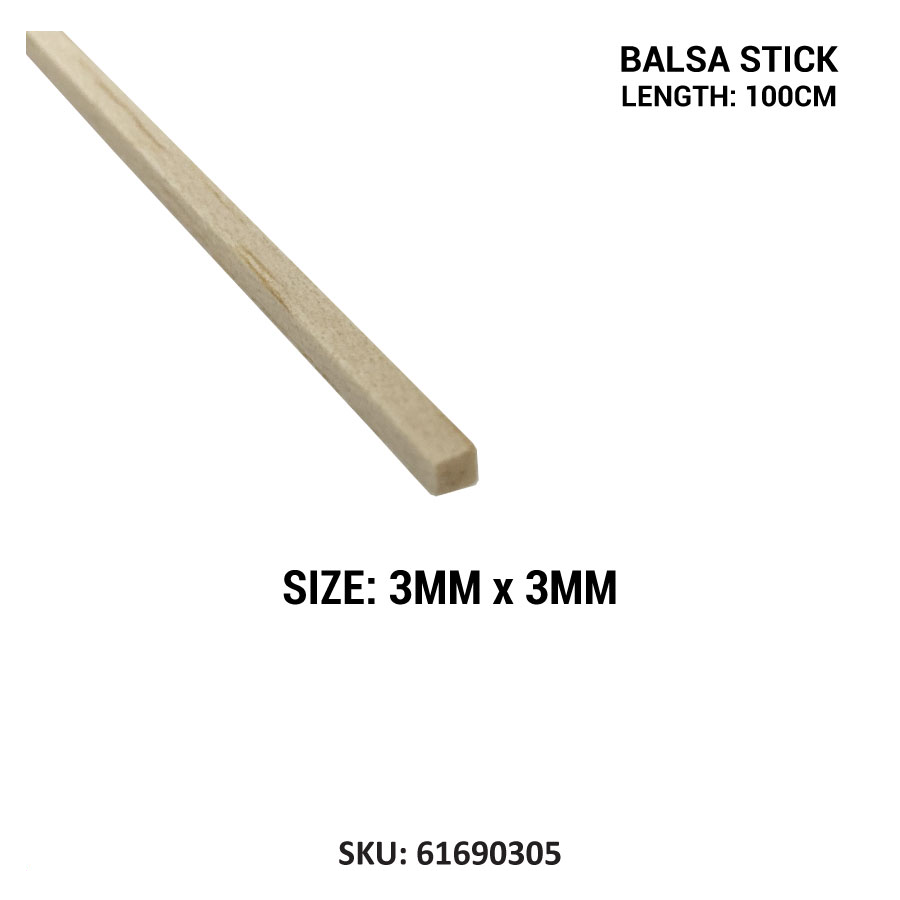 Balsa Stick, Balsa Wood 100cm