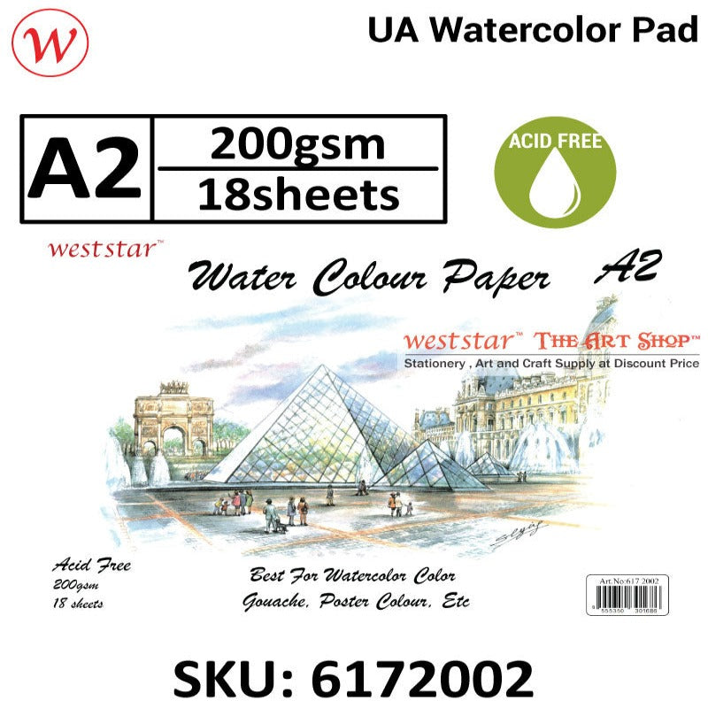 UA Glass Pyramid Watercolor Pad (Rough Surface) | ACID FREE