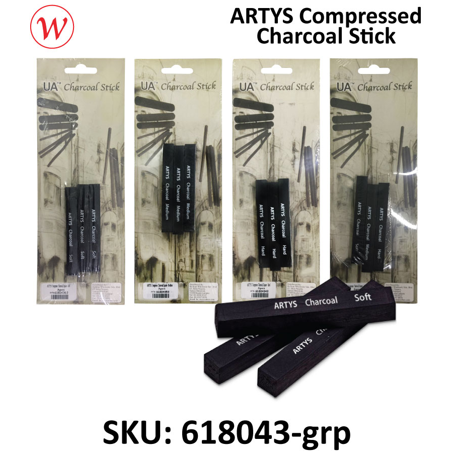 ARTYS Compress Charcoal Stick Square