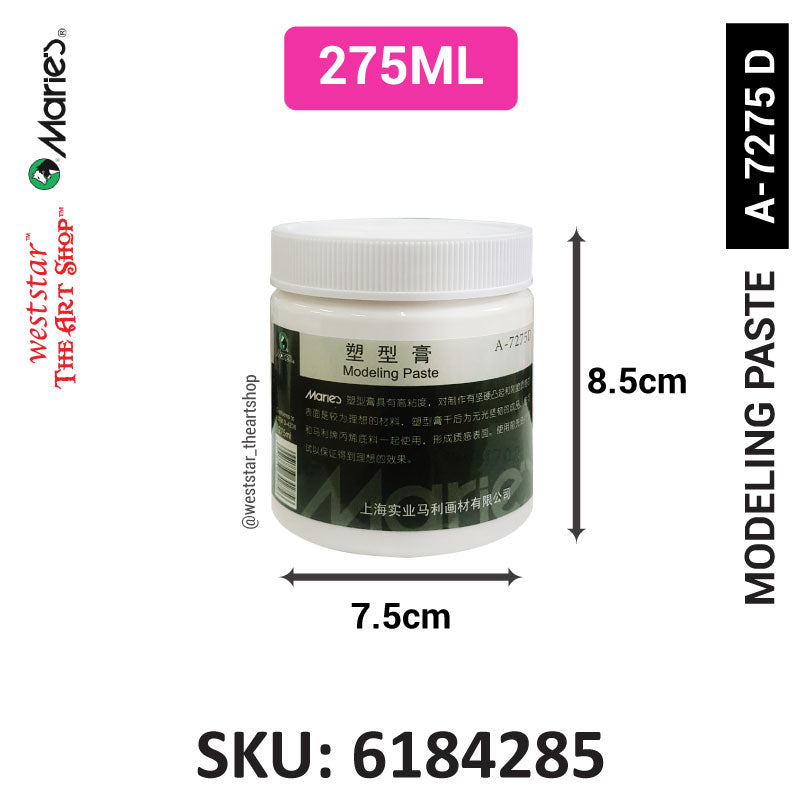 Marie's Modeling Paste, Texture Paste (Used to create texture) 275ml, 500ml, 1000ml