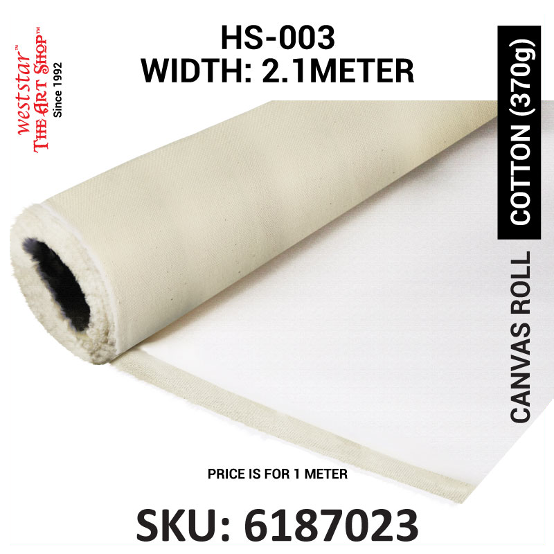 HS-003 Canvas Roll - Cotton 370g - 2.1meter width (6187023)