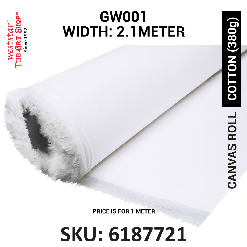 GW001 Cotton Canvas Roll - 380g - Width 2.1meter (6187721)