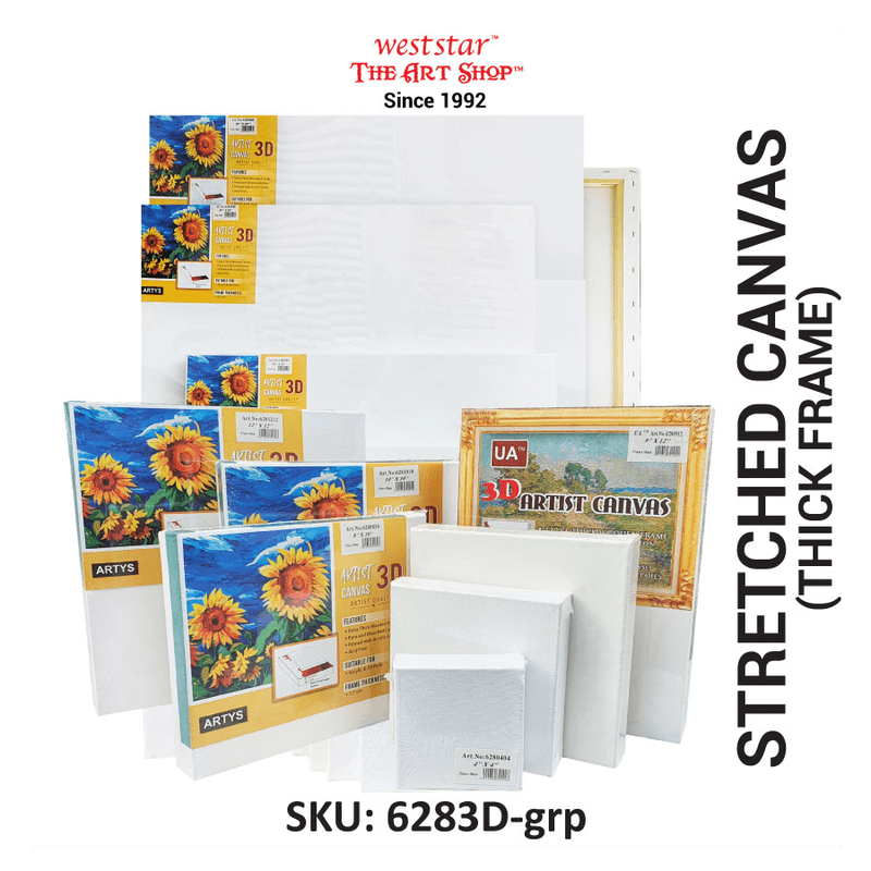 ARTYS 3D Stretched Canvas, Thick Frame Painting Canvas - Inch