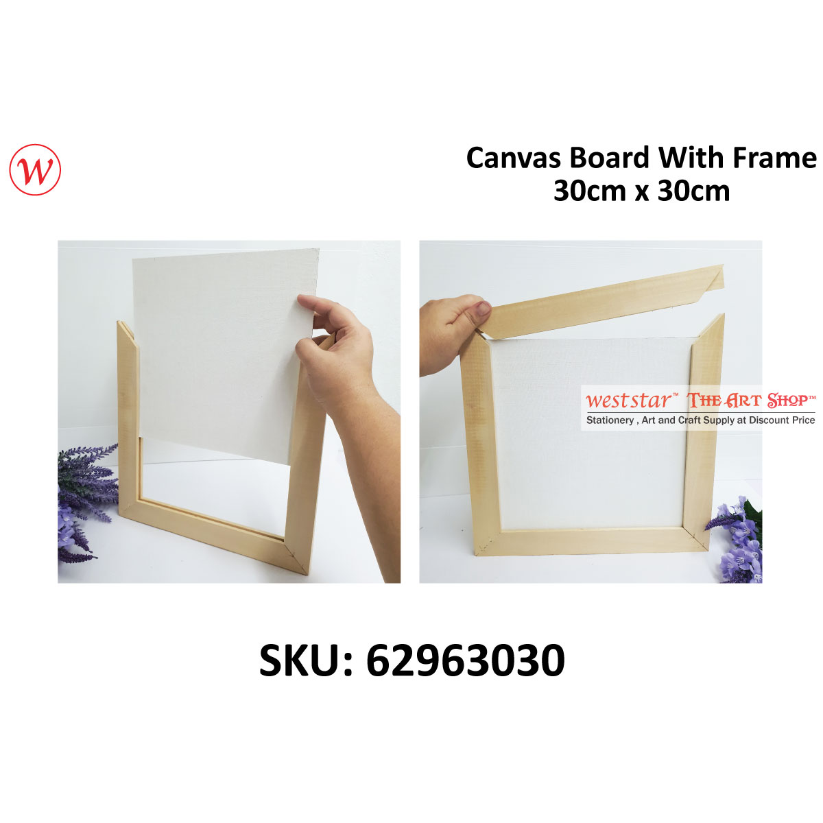 Canvas Board with Frame | 30cm x 30cm