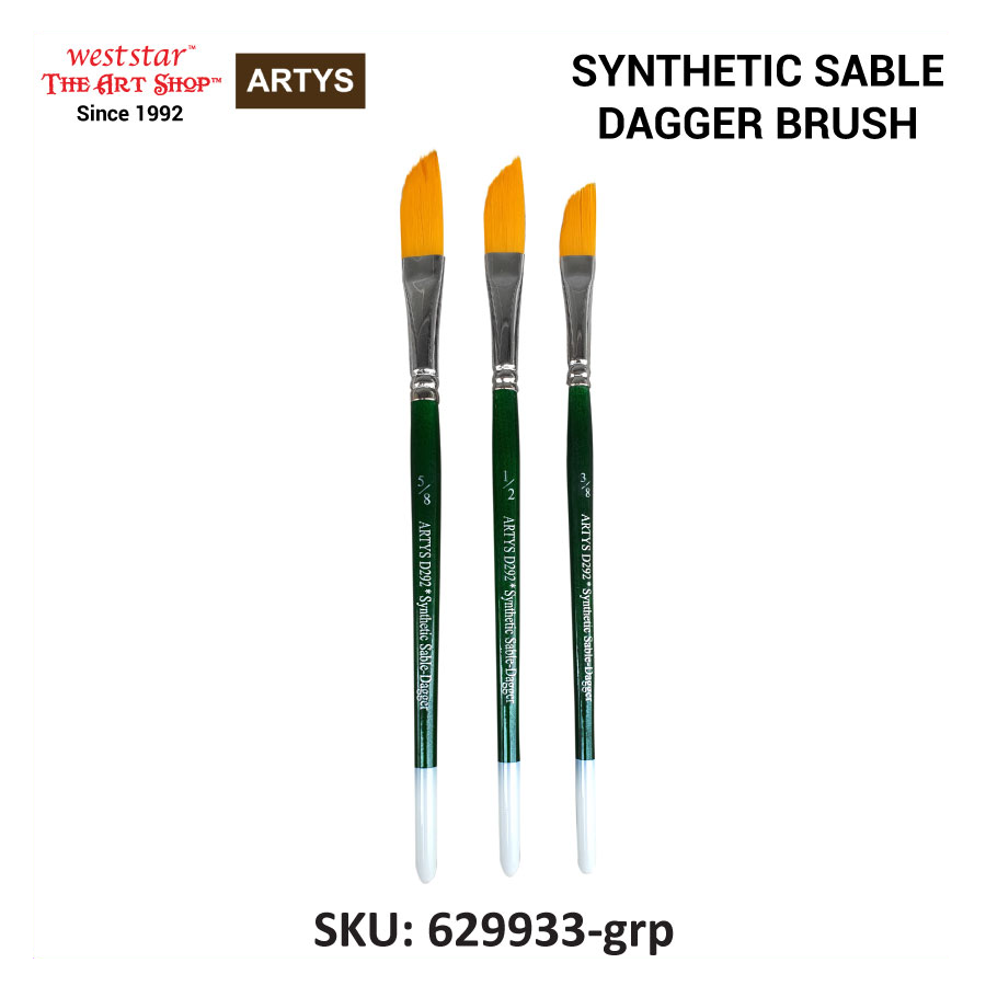 ARTYS Synthetic Sable Dagger Brush , High Quality Dagger Brush (# 3/8 , 1/2 , 5/8)