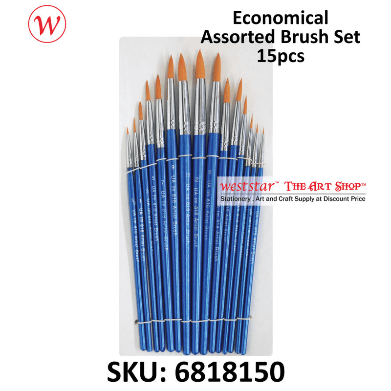 818 Economical Assorted Brush Set of 15pcs
