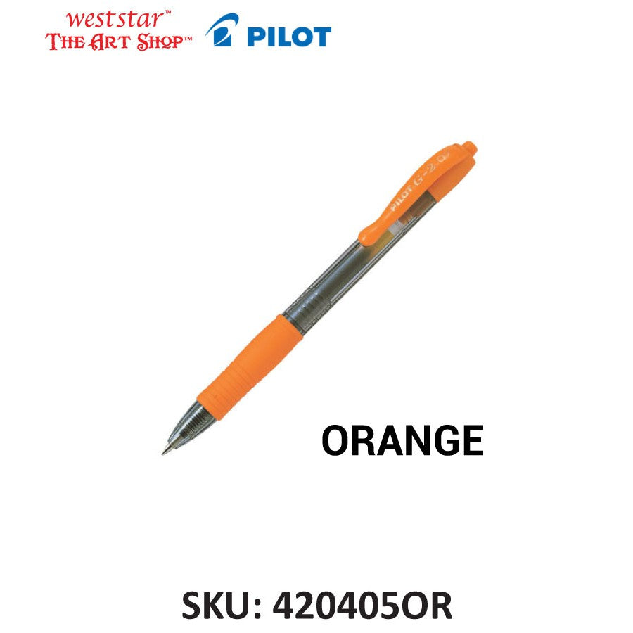 PILOT G2 Gel Pen, Pilot Retractable Gel Pen, Pilot G-2 Gel Pen Colored 0.7mm