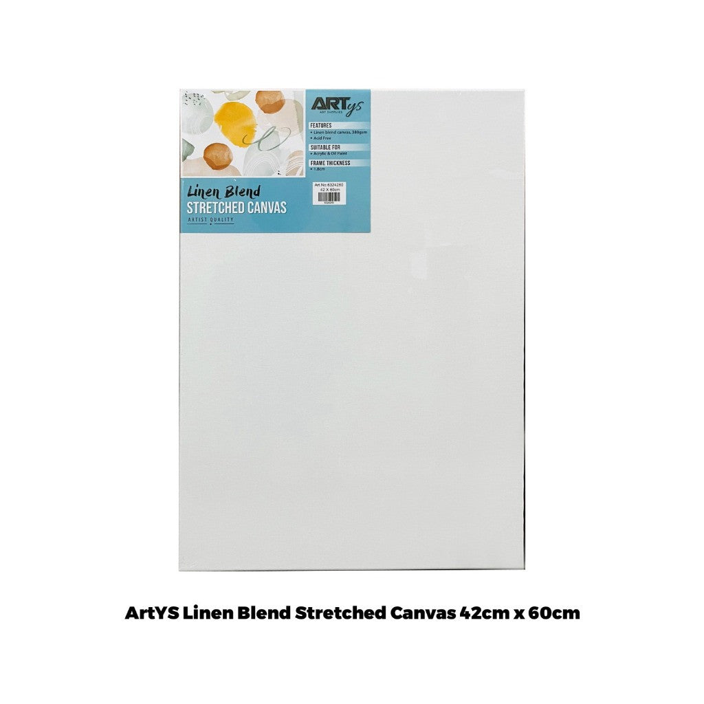 ARTYS Linen Canvas Linen Blend Stretched Canvas Linen Canvas for Acrylic Painting Oil Painting - 380g