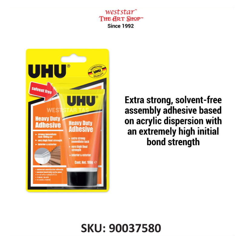 UHU Heavy Duty Adhesive, Super Glue (For wood, stone, metal, concrete, plaster etc) (100g)