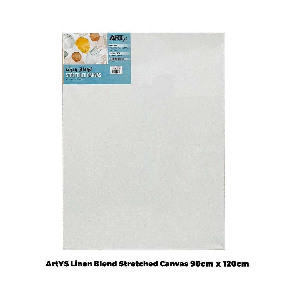 ARTYS Linen Canvas Linen Blend Stretched Canvas Linen Canvas for Acrylic Painting Oil Painting - 380g