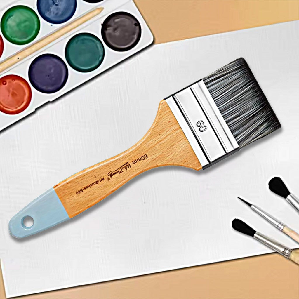 Nylon Studio Flat Board Brush (Beech Wood) 20mm-60mm