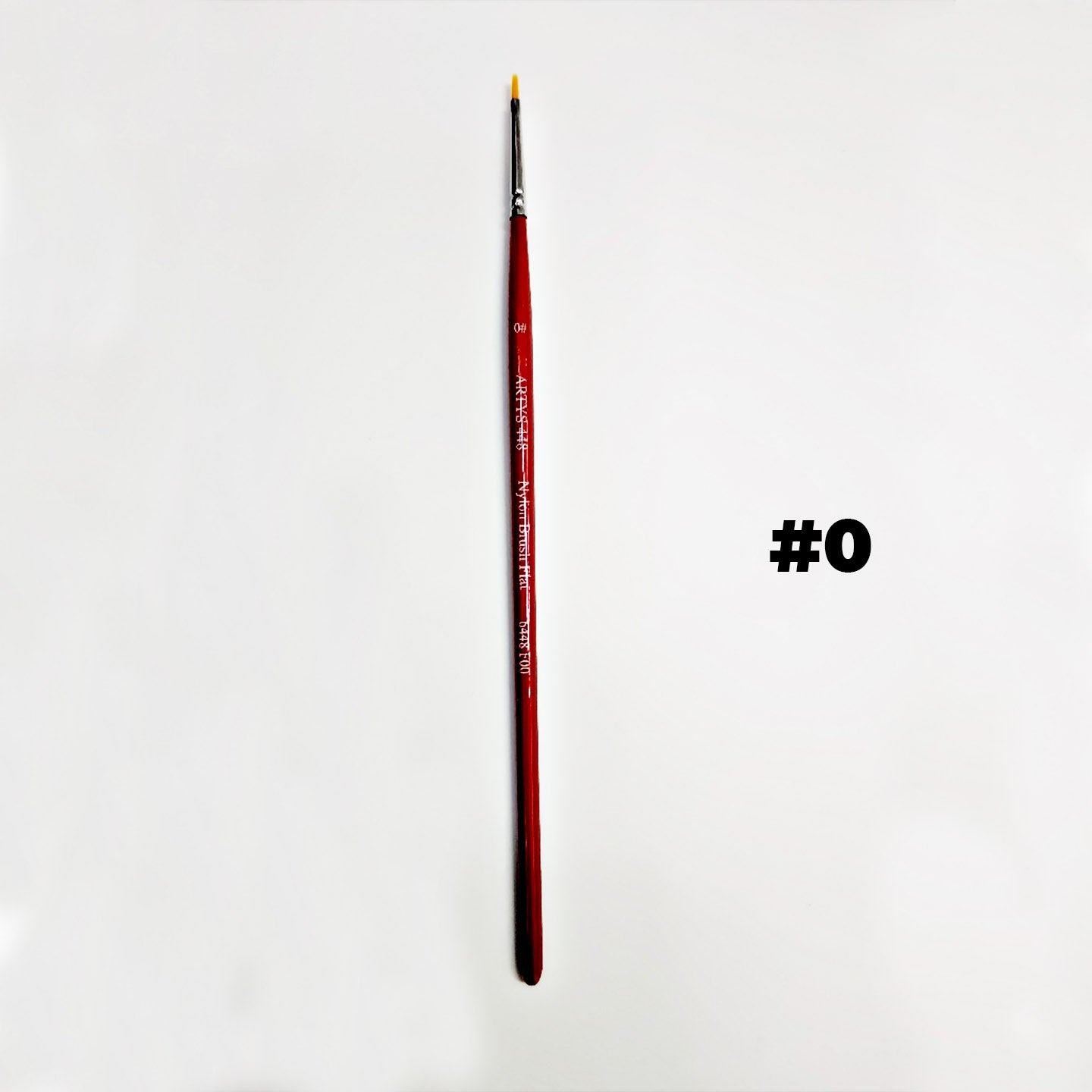 ARTYS 448 Nylon Brush Flat Nylon Brush for Watercolor, Gouache, Acrylic - Size 0 to 2"
