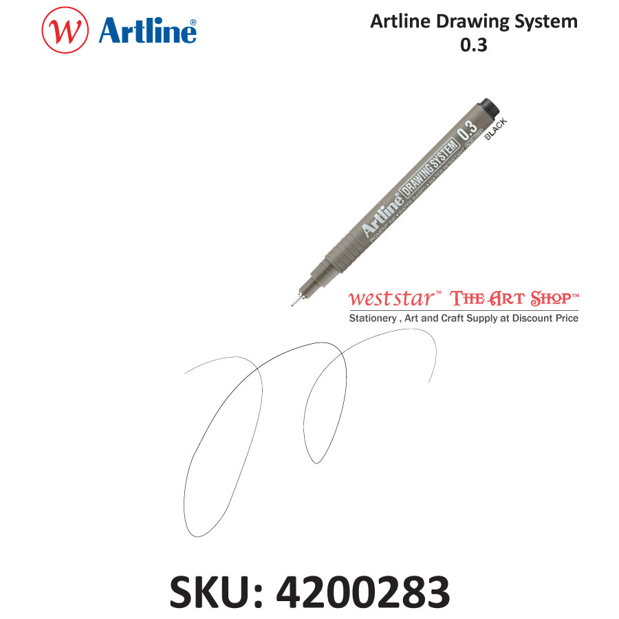 Artline Drawing System / Drawing Pen - Black | 0.05-0.8
