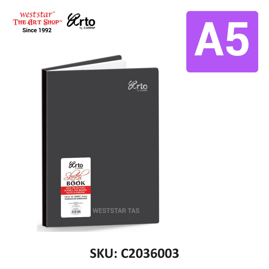 Arto by Campap A5, A4, A3 Sketch Book, Hard Cover, Acid-Free (110gsm) (120pages)