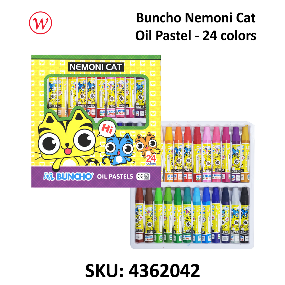 Buncho Nemoni Cat  Oil Pastel
