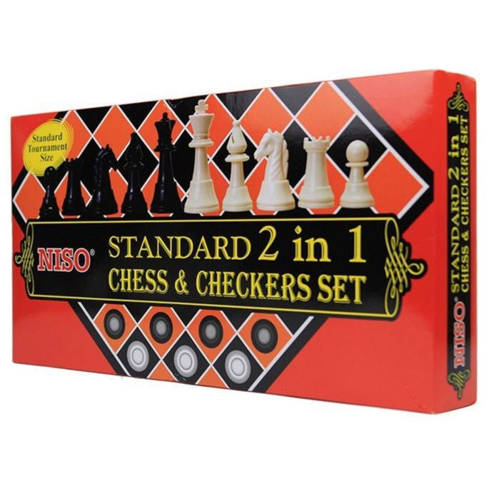 [WESTSTAR] Standard 2 In 1 Chess & Checkers Set ( ART NO: CS90 )