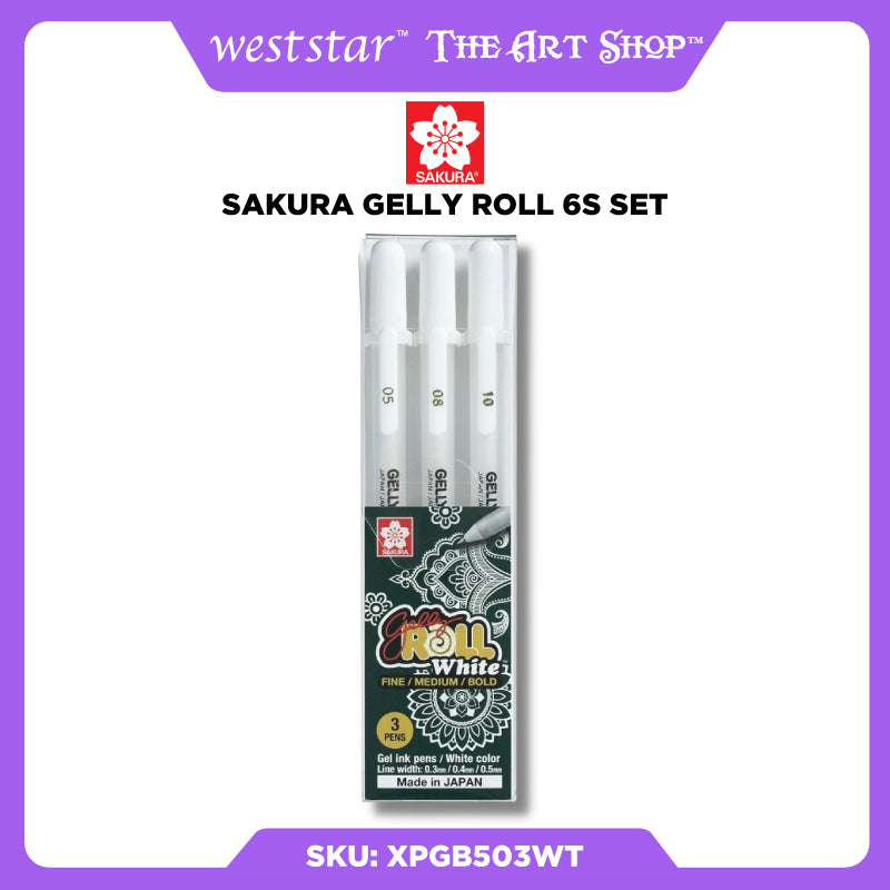 Sakura Gelly Roll White- SET