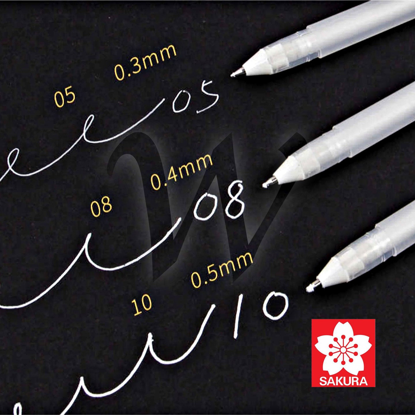 Sakura Gelly Roll White Pen | 0.5 , 0.8 , 1.0