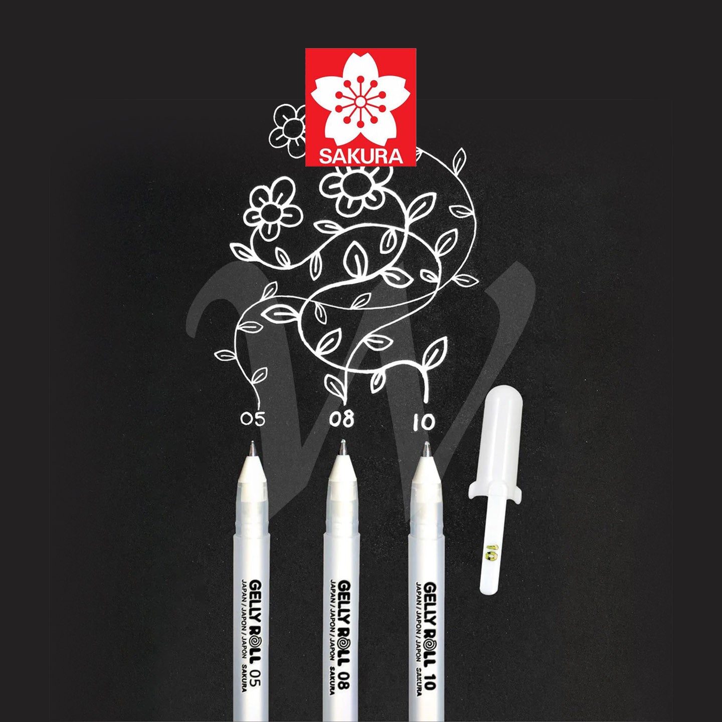 Sakura Gelly Roll White Pen | 0.5 , 0.8 , 1.0