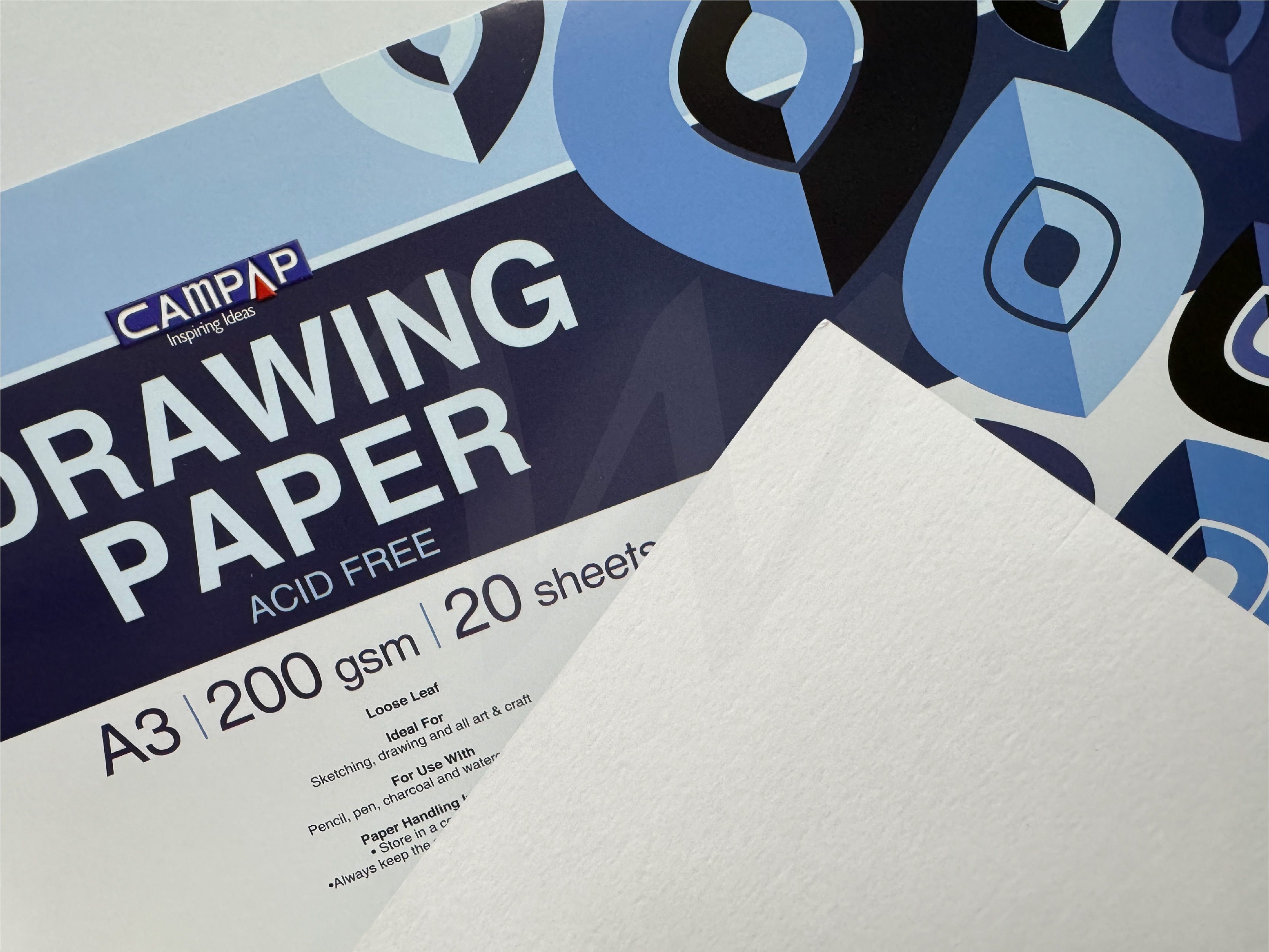 Campap A3 Drawing Paper (20sheets) 135gsm, 165gsm, 200gsm