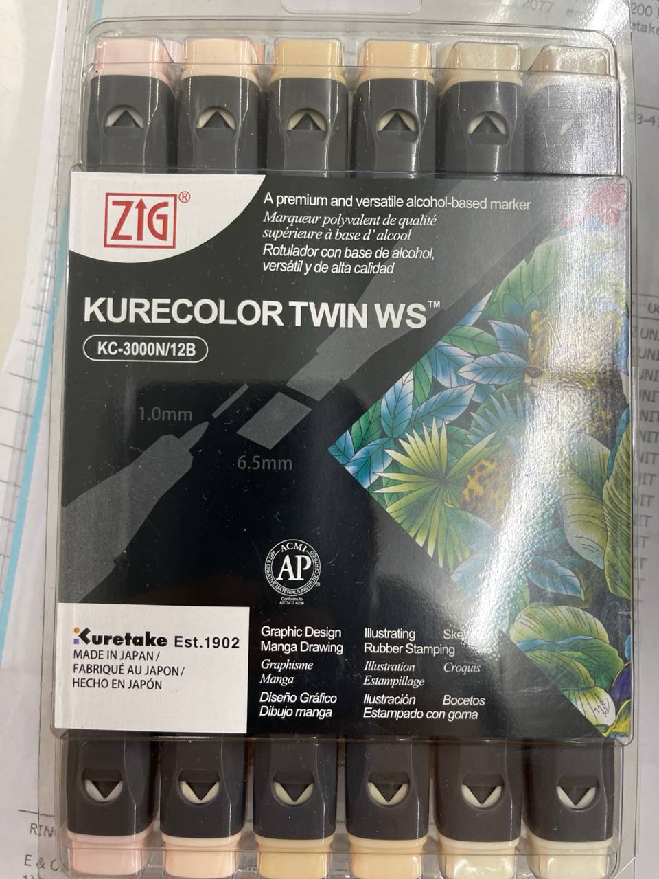 Zig Kurecolor Twin Nib Marker, Kuretake Twin Marker Set Alcohol Based Marker, Art Marker (12colors)