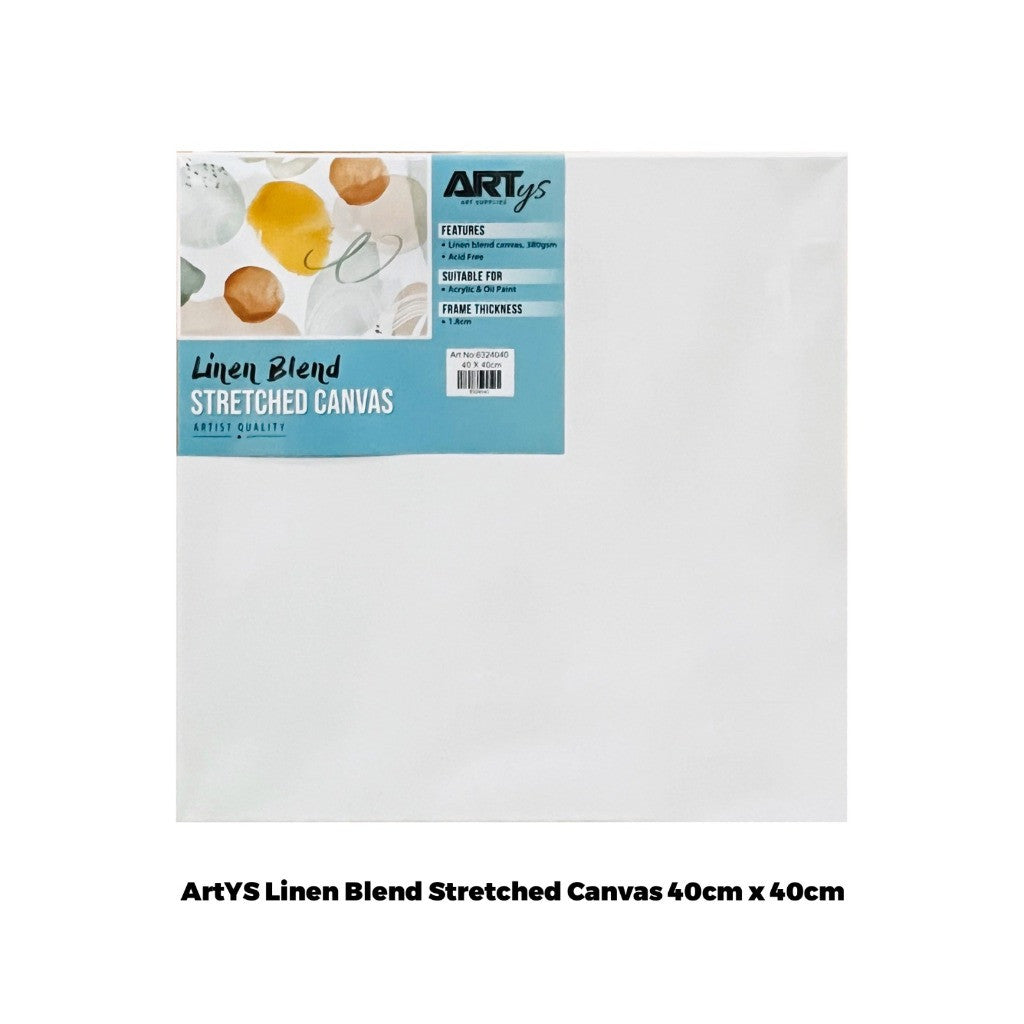 ARTYS Linen Canvas Linen Blend Stretched Canvas Linen Canvas for Acrylic Painting Oil Painting - 380g