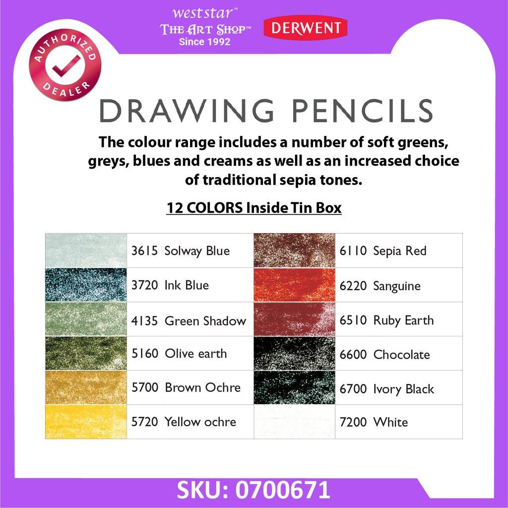 Derwent Drawing Pencil - 12 color / 24 color Set