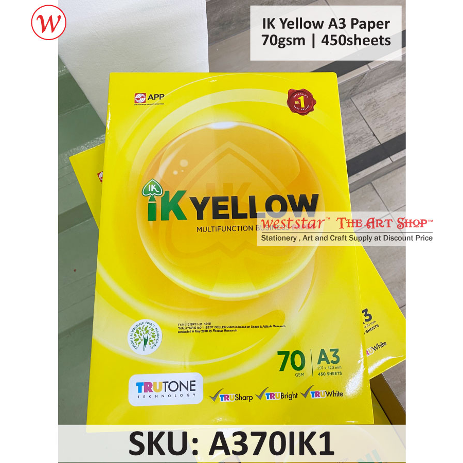 IK Yellow Paper | A3 x 70gsm
