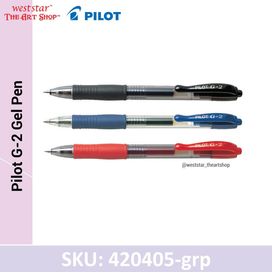 PILOT G2 Gel Pen, Pilot Retractable Gel Pen, Pilot G-2 Gel Pen - 0.38, 0.5, 0.7, 1.0 | Black / Blue / Red
