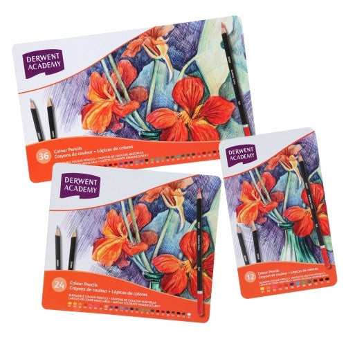 Derwent Academy Colour Pencils Set Blendable Color Pencil for Painting 24 colors