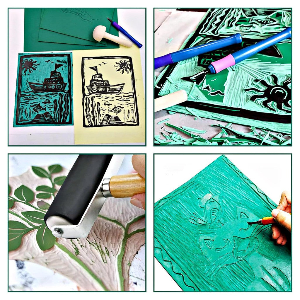 A4, A3, A2, A5 Lino Board For Print Making Carving Board Lino Sheet Linoleum Lino Block Carving Blocks