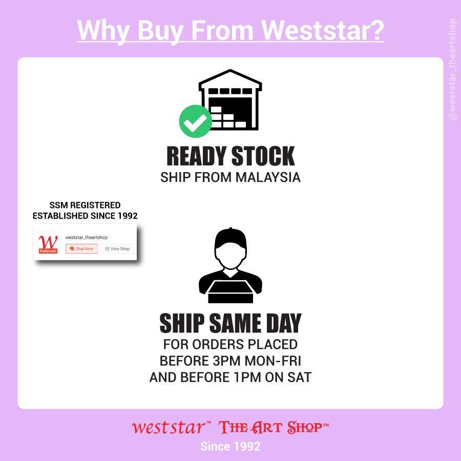 WESTSTAR ARTYS A3 Drawing Cartridge paper ( 135gsm, 165gsm, 200gsm - 10s, 50s) Loose Sheets