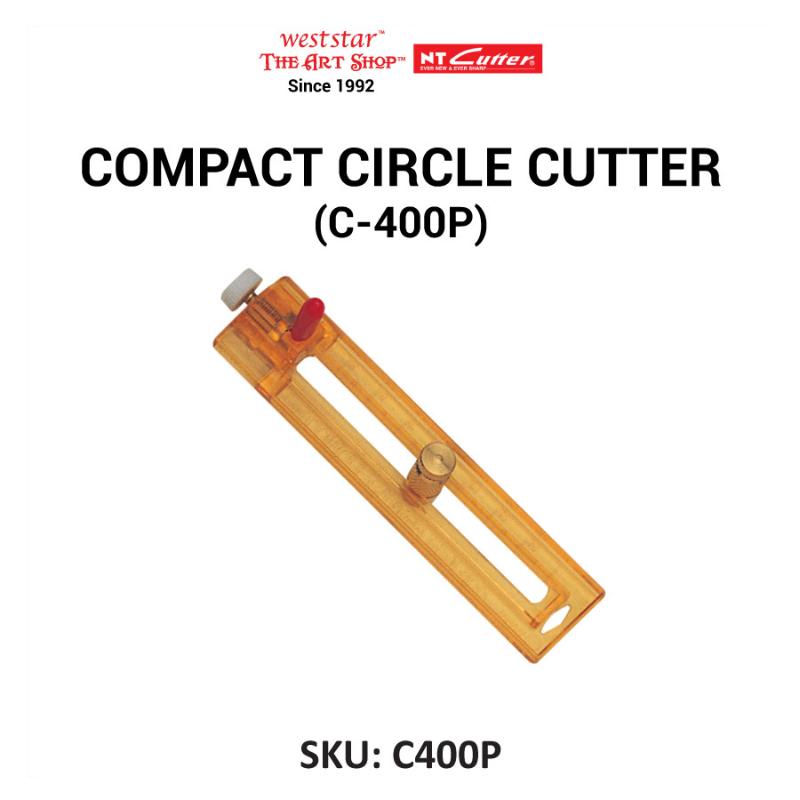 NT Cutter C-400P Compact Circle Cutter + 5 blades , Light-Duty Circle Cutter