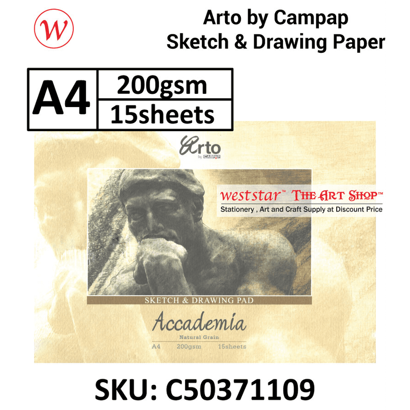 Arto (CR37110)  Sketch & Drawing Pad 15sheets | A4 - 200gsm