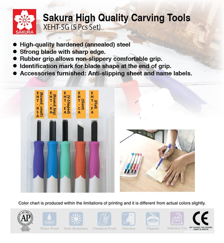 Sakura Carving Tools Set | 5pcs