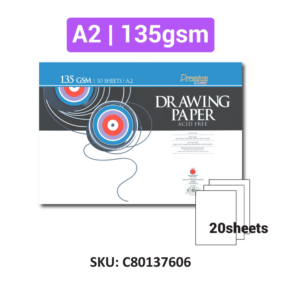 A2 Campap Drawing Paper - 135gsm, 165gsm, 200gsm