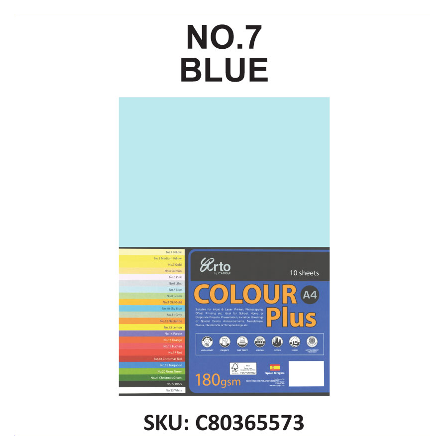 Arto by Campap A4 Colour Plus 10sheets x 180gsm