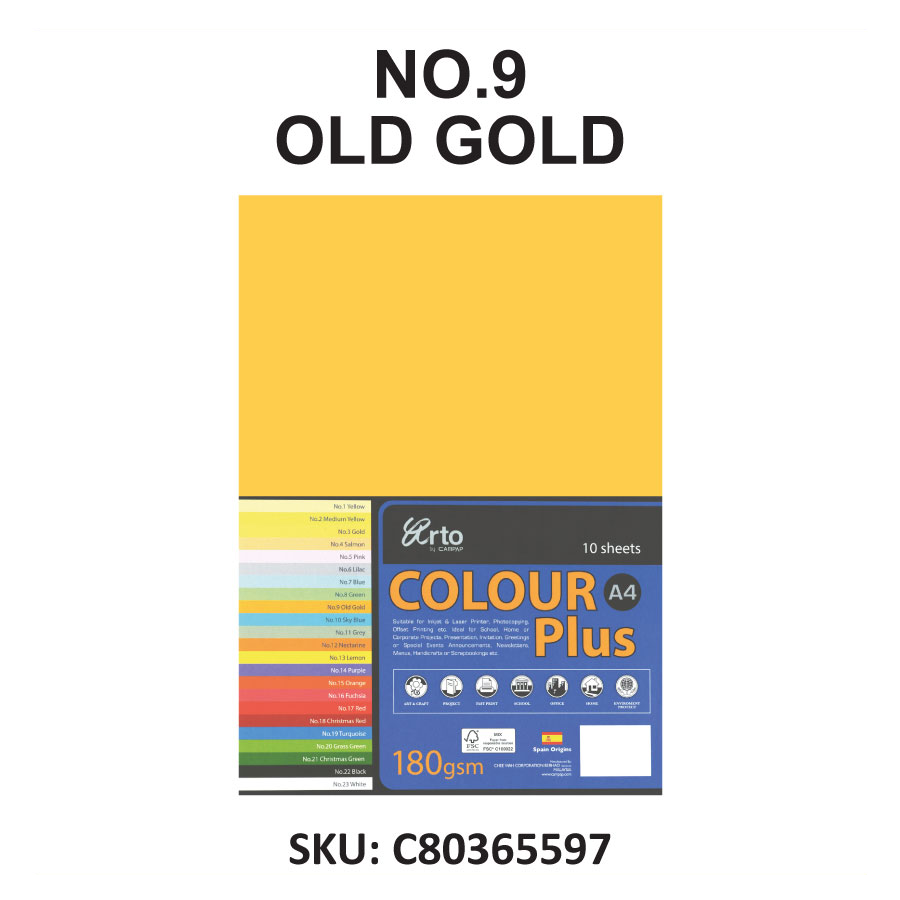 Arto by Campap A4 Colour Plus 10sheets x 180gsm