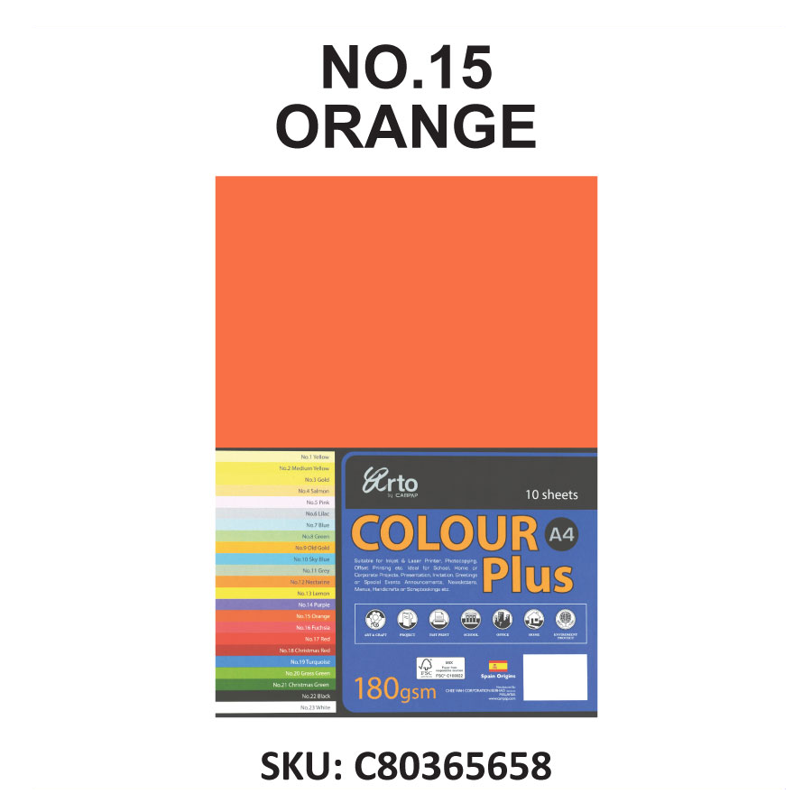 Arto by Campap A4 Colour Plus 10sheets x 180gsm