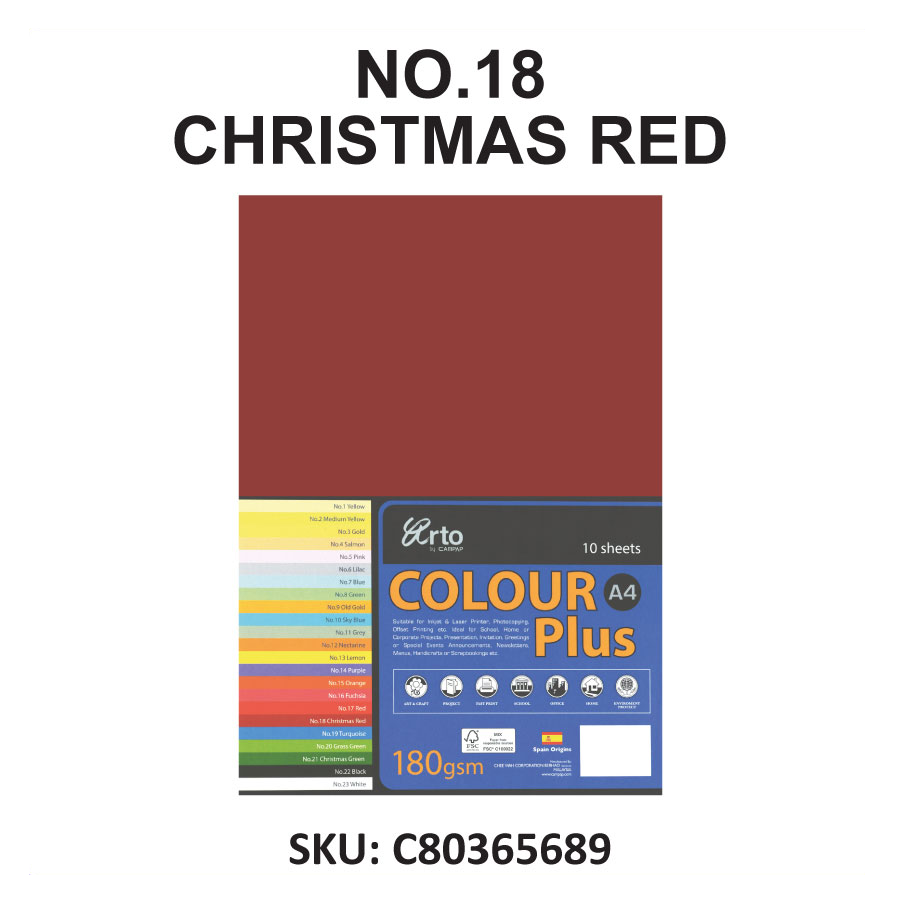 Arto by Campap A4 Colour Plus 10sheets x 180gsm