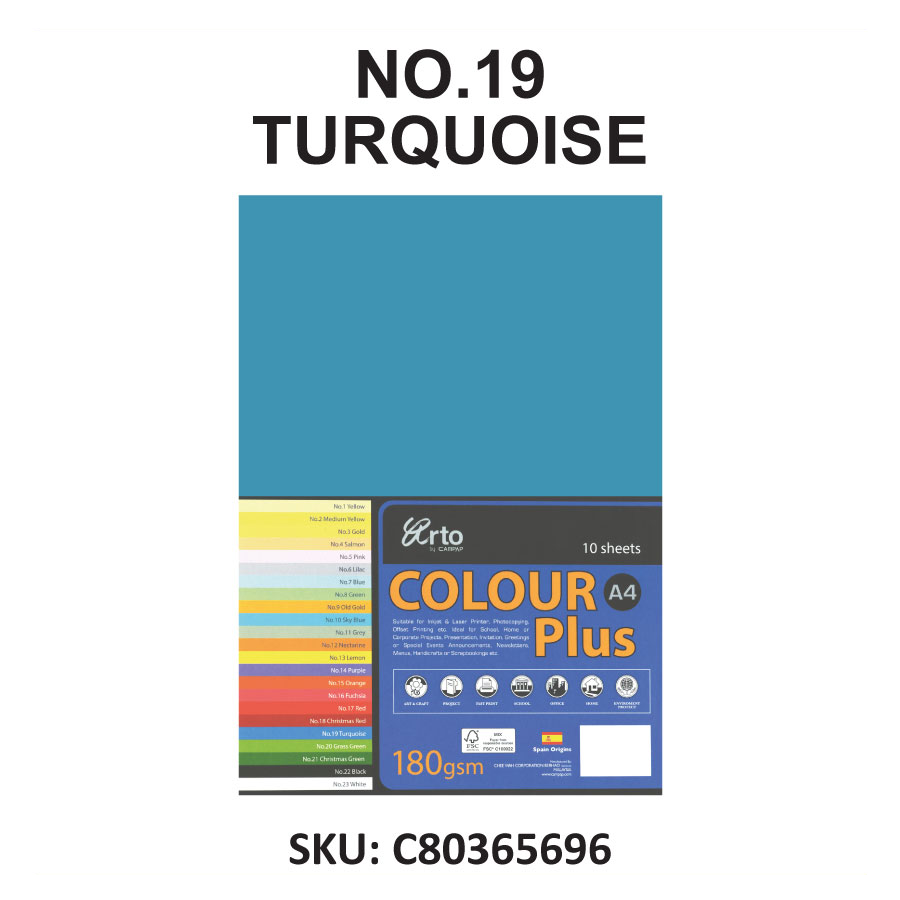 Arto by Campap A4 Colour Plus 10sheets x 180gsm