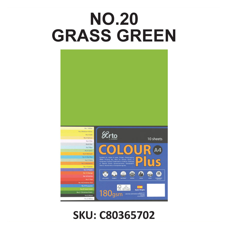 Arto by Campap A4 Colour Plus 10sheets x 180gsm