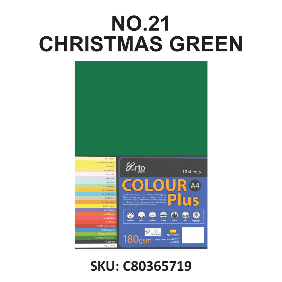 Arto by Campap A4 Colour Plus 10sheets x 180gsm