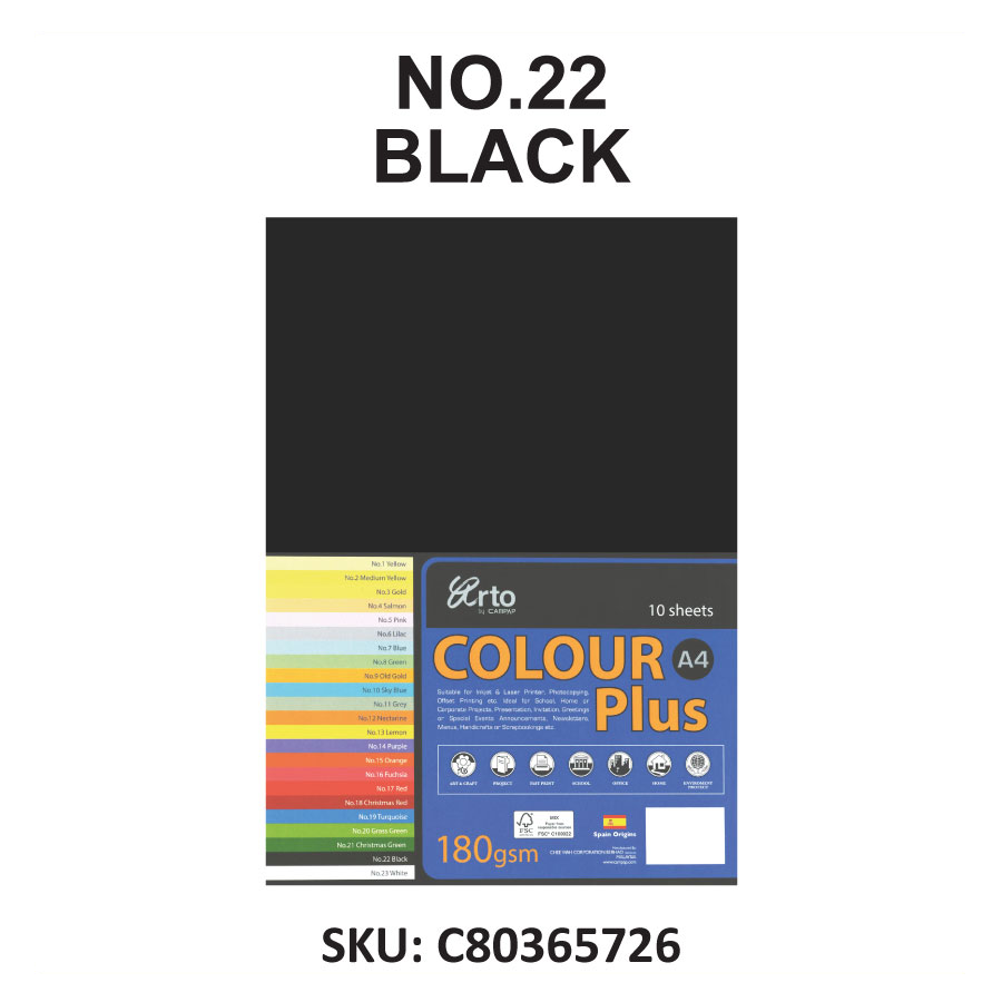 Arto by Campap A4 Colour Plus 10sheets x 180gsm