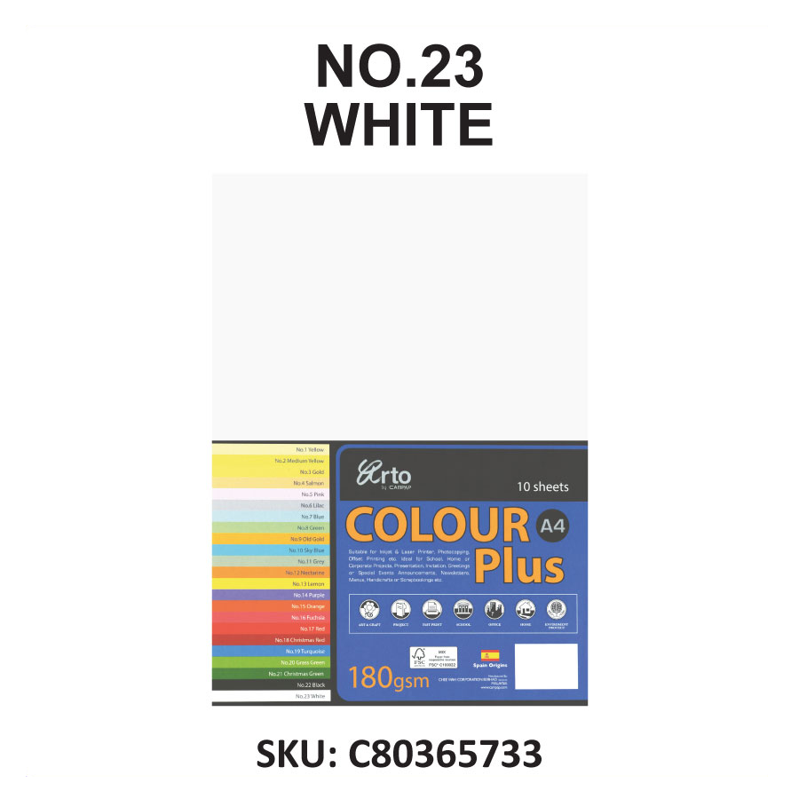 Arto by Campap A4 Colour Plus 10sheets x 180gsm