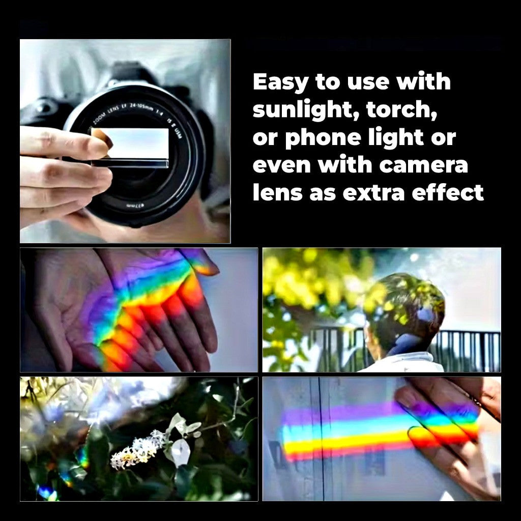 Optical Glass Prism Optical Lens Physics Science Toys - Triangular 3cm*3cm (10cm / 15cm)